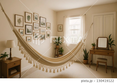 Cozy Living Room with Hammock 130419122