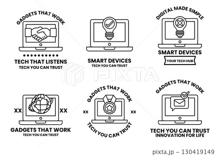 A set of six icons for smart devices 130419149