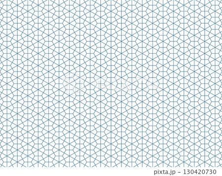 藍色の積石亀甲の背景 藍色の積石亀甲の背景 130420730