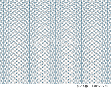 藍色の積石亀甲の背景 藍色の積石亀甲の背景 130420730