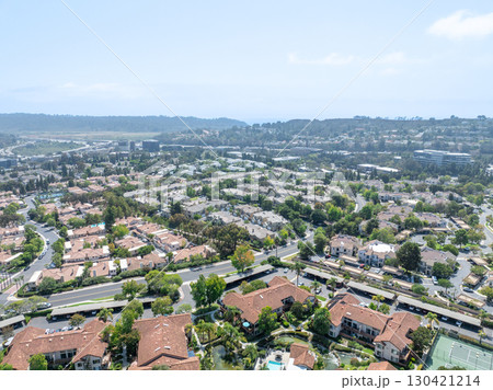 Aerial view of Del Mar Neighborhood, San Diego County 130421214