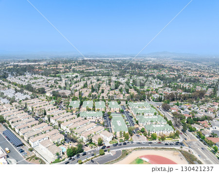 Aerial view of Del Mar Neighborhood, San Diego County 130421237