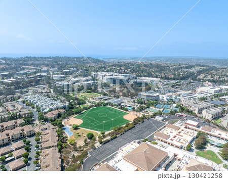 Aerial view of Del Mar Neighborhood, San Diego County 130421258