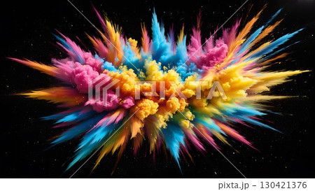 カラーパウダーの爆発、鮮やかな色彩の饗宴 カラーパウダーの爆発、鮮やかな色彩の饗宴 130421376