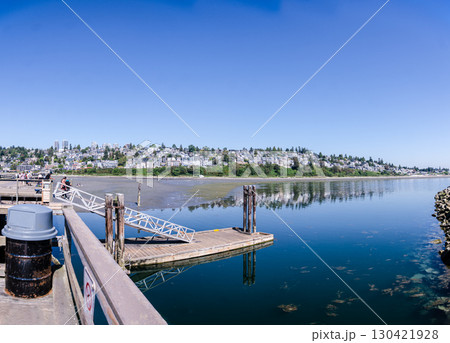 White Rock Pier and the semiahmoo bay inland waters, Surrey, BC, Canada 130421928