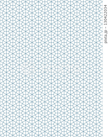 藍色の積石亀甲の背景 藍色の積石亀甲の背景 130422034