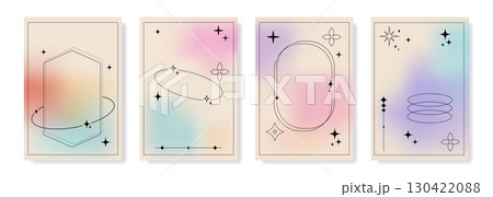 Colorful gradient vertical template design 130422088