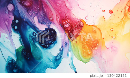 Vibrant abstract swirls in rich blues, reds, and yellows create a captivating visual harmony Vibrant abstract swirls in rich blues, reds, and yellows create a captivating visual harmony 130422131