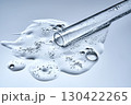 A test tube with spilled serum. Demonstration of the texture. 130422265