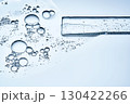 A test tube with spilled serum. Demonstration of the texture. 130422266