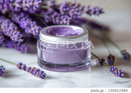 Luxurious Purple Lavender Face Cream Hydrating Moisturizer for Glowing Skin and Natural Beauty 130422994