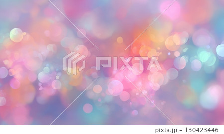 Soft pastel bokeh effect with blurred colorful lights, abstract background 130423446