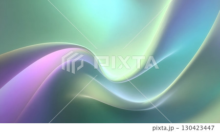 Abstract pastel gradient with flowing curves in soft hues, digital illustration 130423447