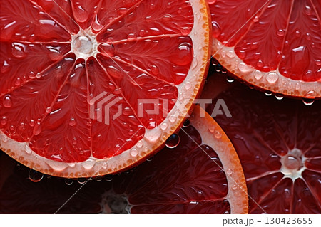 Fresh Juicy Grapefruit with Iridescent Texture and Vibrant Colors - Dynamic Appeal for Sale 130423655