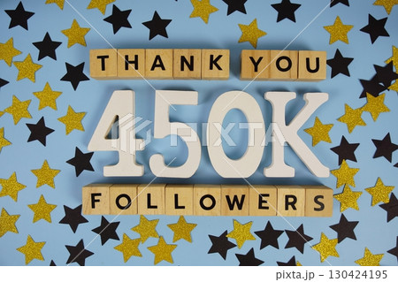 Thank You 450000, 450K Followers congratulation and celebration social media subscribers and followers 130424195