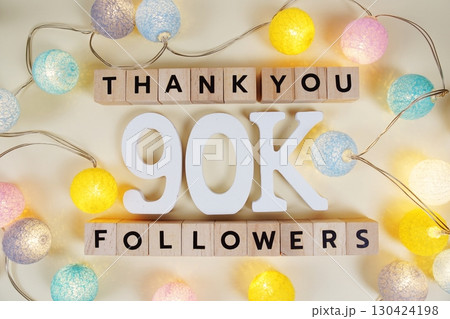 Thank You 90000, 90K Followers congratulation and celebration social media subscribers and followers 130424198