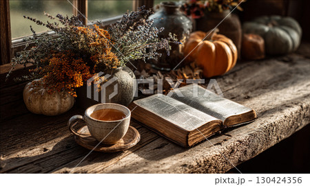 Cozy Autumn Reading Nook 130424356