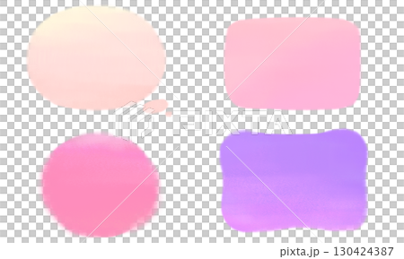 Cute circular pink watercolor speech bubble 130424387