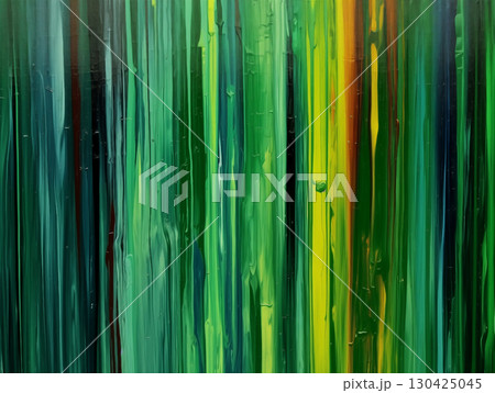 Abstract oil art background green and yellow stripes 130425045