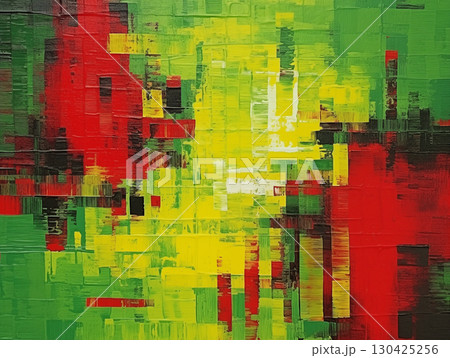 Abstract colorful background with green, red, and yellow 130425256