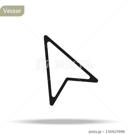 Computer mouse click pointer cursor arrow flat vector icon for apps and websites Computer mouse click pointer cursor arrow flat vector icon for apps and websites 130425996