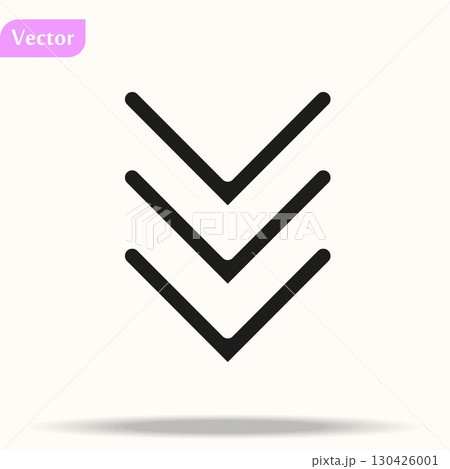 arrow down icon isolated sign symbol vector illustration - high quality black style vector icons 130426001