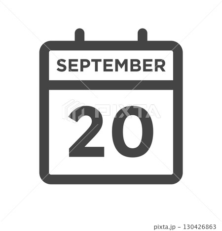 September 20 Calendar Day & Calender Date for Deadline, or Appointment 130426863