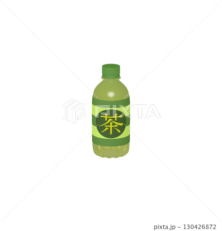 日用品のイラスト素材 ペットボトル 350ml お茶(1_2) 日用品のイラスト素材 ペットボトル 350ml お茶(1_2) 130426872