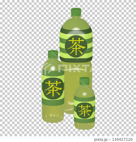 Illustration material of daily necessities: Plastic bottles, tea, large, medium and small combinations (1_2) Illustration material of daily necessities: Plastic bottles, tea, large, medium and small combinations (1_2) 130427120