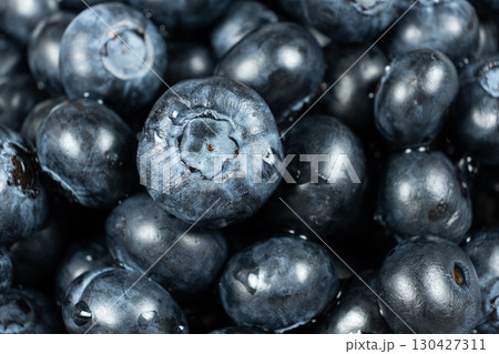 Fresh blueberries close-up, berry background 130427311