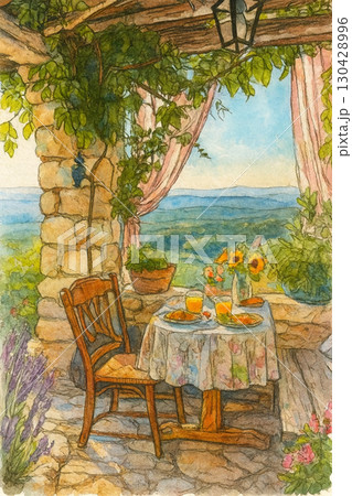 テーブルのある風景 130428996