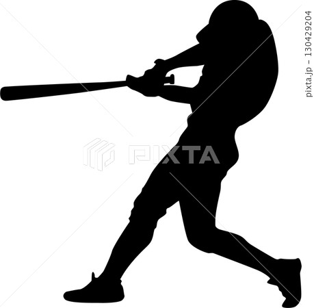 野球バッターシルエット 野球バッターシルエット 130429204