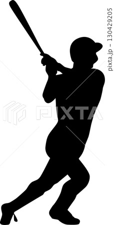 野球バッターシルエット 130429205
