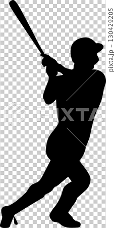 野球バッターシルエット 130429205