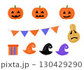 ハロウィンのかぼちゃと装飾セット 130429290