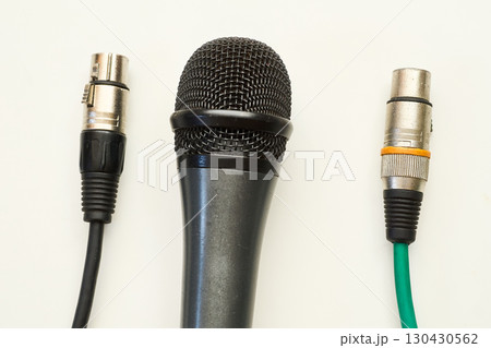 Microphone for vocal and cable with connectors XLR canon Microphone for vocal and cable with connectors XLR canon 130430562
