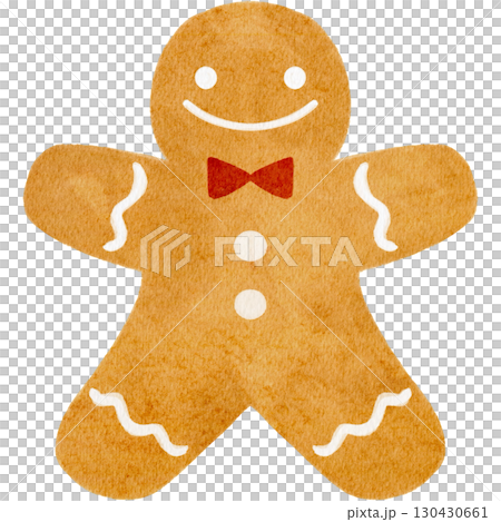 薑餅的水彩插圖 130430661