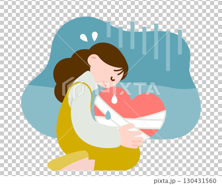 感到孤獨和有溝通問題的女孩 130431560