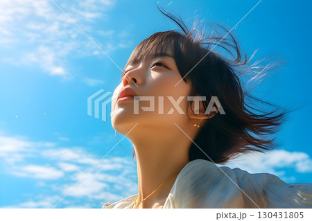 日差しを浴びる女性11 AI生成画像 日差しを浴びる女性11 AI生成画像 130431805