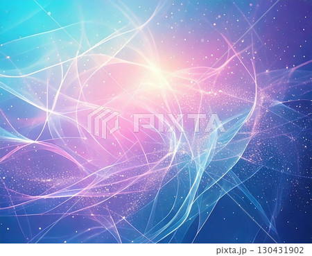 幻想的な光の粒子のネットワーク背景 130431902