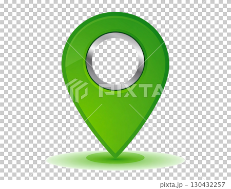 Pins and markers for navigation separated on white background. 130432257