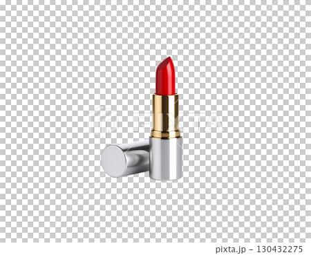 Red lipstick on white background Red lipstick on white background 130432275