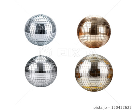 Shiny disco ball isolated on white background. Shiny disco ball isolated on white background. 130432625