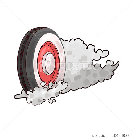 illustration of tire smoke illustration of tire smoke 130433088