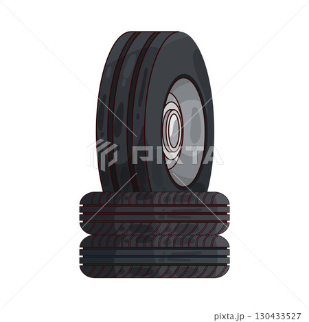 illustration of tire stackのイラスト素材 [130433527] - PIXTA