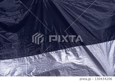 Black silver awning for protection and covering of something 130434206