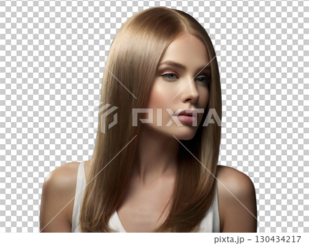 直髮拉直的髮型模特 130434217