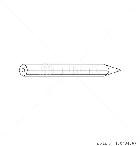 Outline for Coloring of Pencil School, Office and Art Supplies. Vector Illustration. Outline for Coloring of Pencil School, Office and Art Supplies. Vector Illustration. 130434367
