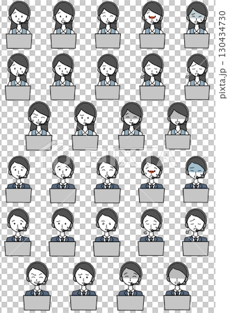 Call center men and women set 130434730