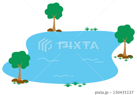 illustration of lake or river 130435137